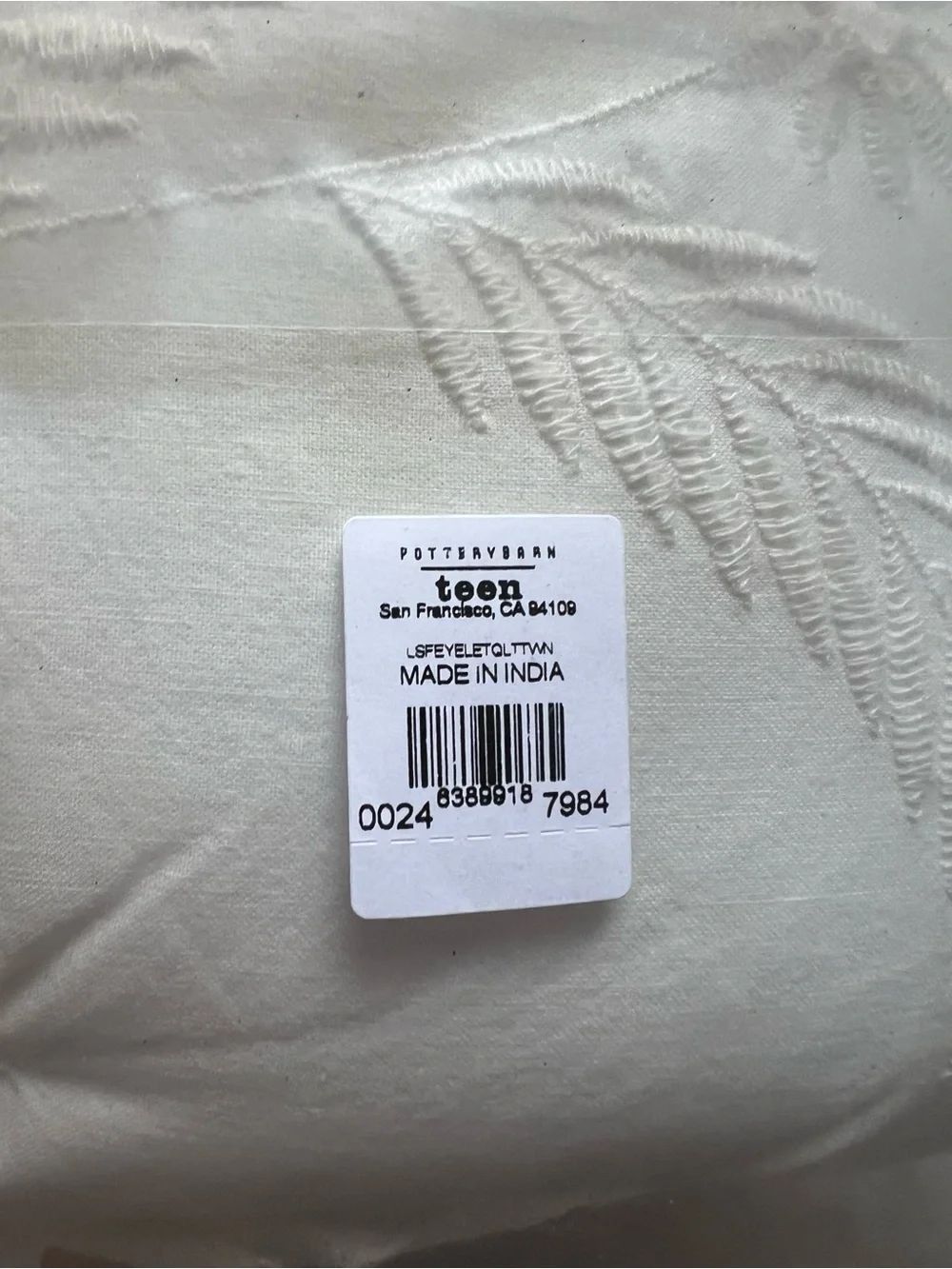 NWT Pottery Barn Teen x LoveShackFancy Eyelet Quilt, Ivory, Twin/Twin XL